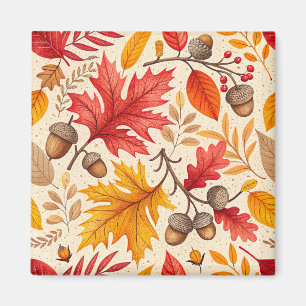 Autumn Harmony: A Colorful Fall Pattern Magnet