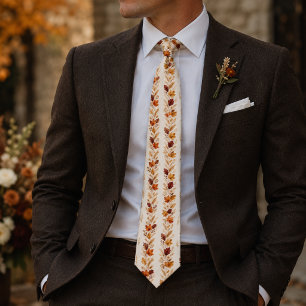 Autumn Harvest Botanical Neck Tie