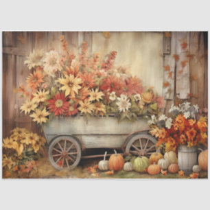Autumn Harvest Cart  Tissue Paper