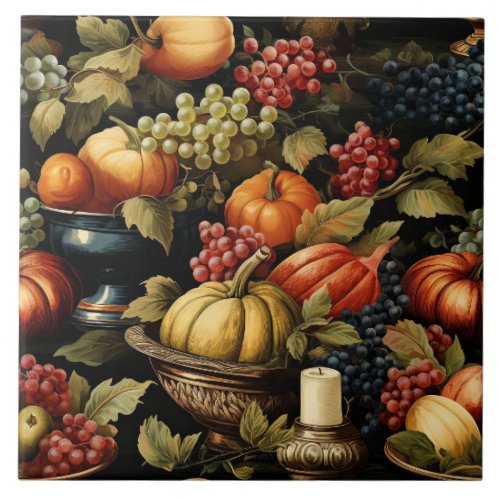 Autumn Harvest Ceramic Tile