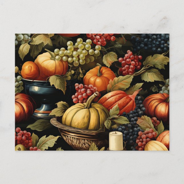 Autumn harvest, colors of fall, postcard (Front)