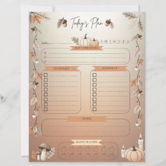 Autumn Harvest Daily Planner Page