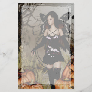 Autumn Harvest Fairy Gothic Stationery