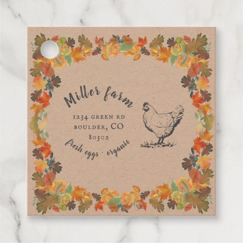 autumn harvest family farm kraft favor tags