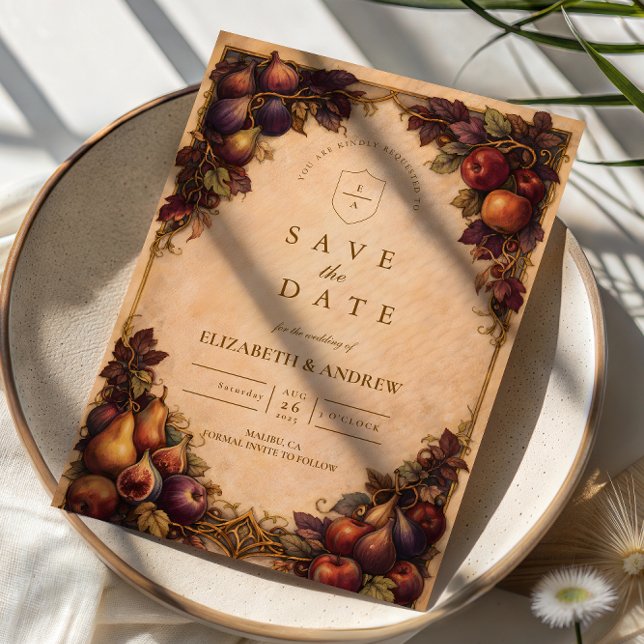 Autumn Harvest Fruit Wedding Save The Date (Creator Uploaded)