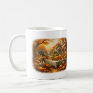 Autumn Harvest Gathering Farmhouse Thanksgiving Coffee Mug