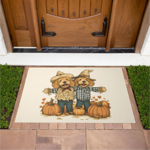 Autumn Harvest Goldendoodle Dogs Doormat