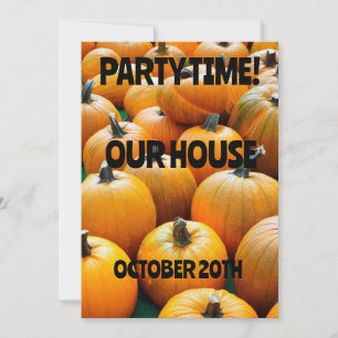 AUTUMN HARVEST HALLOWEEN PUMPKIN INVITATIONS