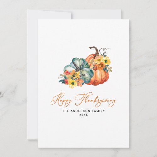 autumn harvest happy thanksgiving holiday card