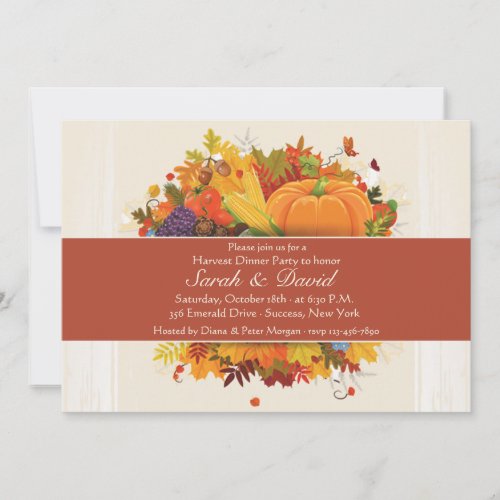 Autumn Harvest Invitation