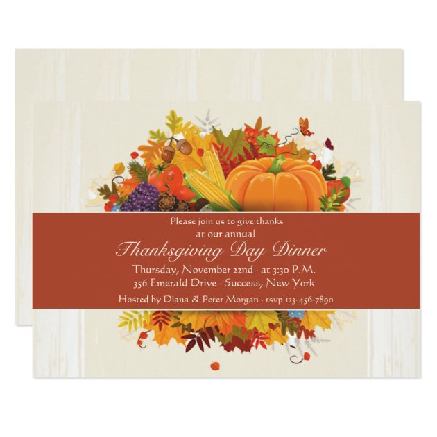 Autumn Harvest Invitation