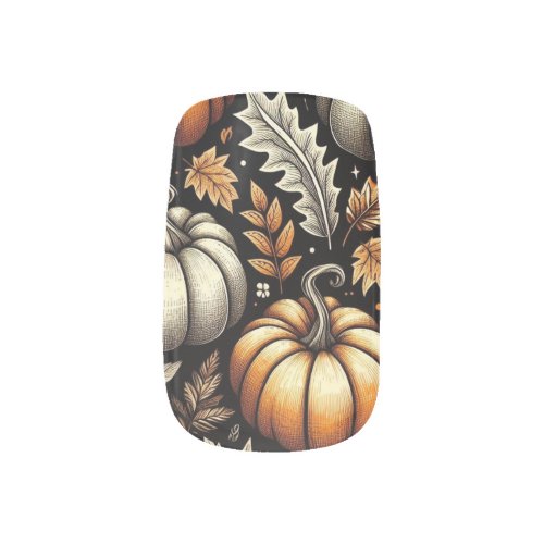 Autumn Harvest Minx Nail Art