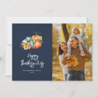 autumn harvest navy blue happy thanksgiving photo