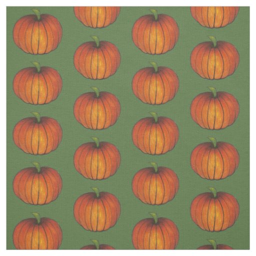 Autumn Harvest Orange Pumpkin Patch Thanksgiving Fabric