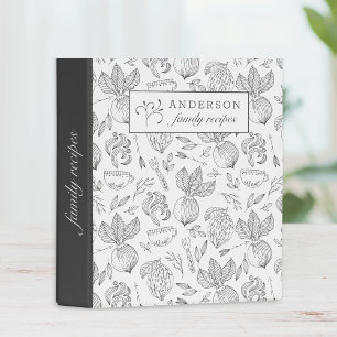 Autumn Harvest Personalized Family Recipe Binder