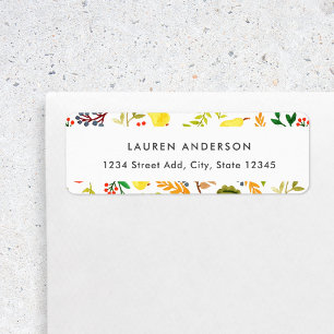 Autumn Harvest Personalized Return Address Label