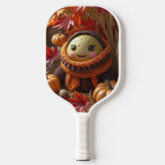 Autumn Harvest Pickleball – Cozy Court Vibes Paddle (Front)