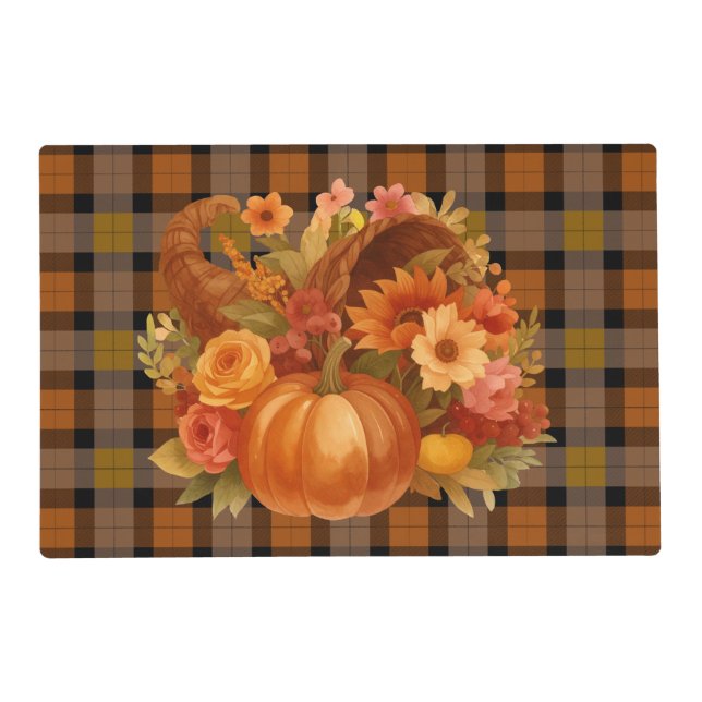 Autumn Harvest Plaid  Placemat (Front)