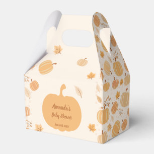 Autumn Harvest Pumpkin Pastel 2 Baby Shower Favor Boxes