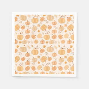 Autumn Harvest Pumpkin Pastel Baby Shower 2 Napkins