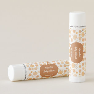Autumn Harvest Pumpkin Pastel Baby Shower Lip Balm