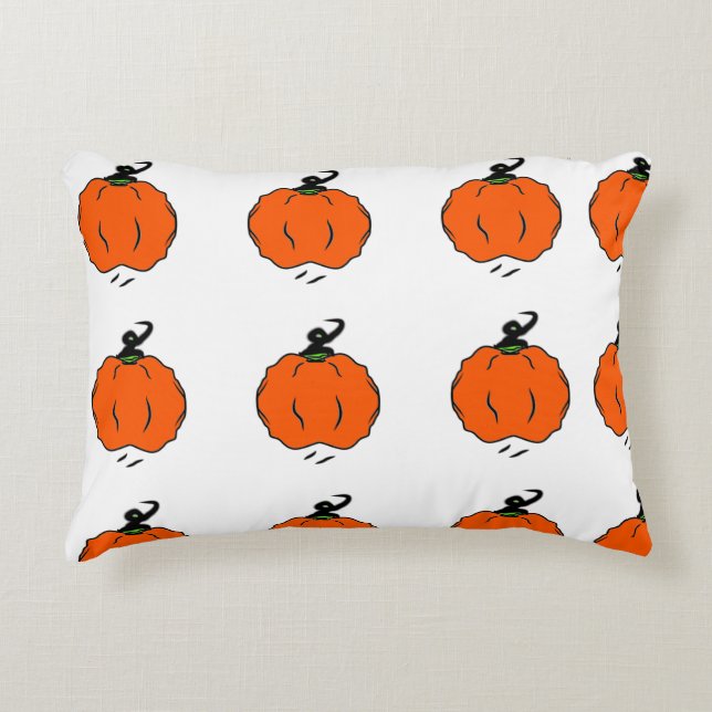 Autumn Harvest Pumpkins Accent Pillow (Front)