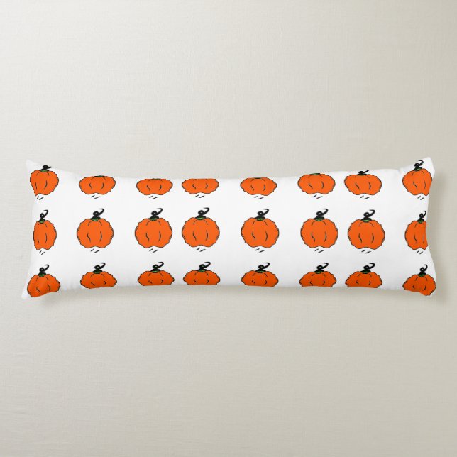 Autumn Harvest Pumpkins Body Pillow (Front)