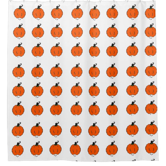 Autumn Harvest Pumpkins Shower Curtain (Front)