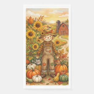 Autumn Harvest Scarecrow Paper Guest Towels