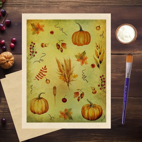 Autumn Harvest Scrapbook Paper