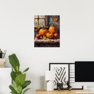 Autumn Harvest Still Life Poster