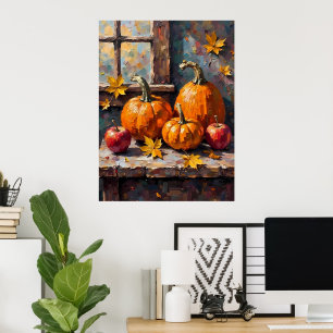 Autumn Harvest Still Life Poster