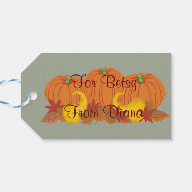 Autumn Harvest Thanksgiving Gift Tags