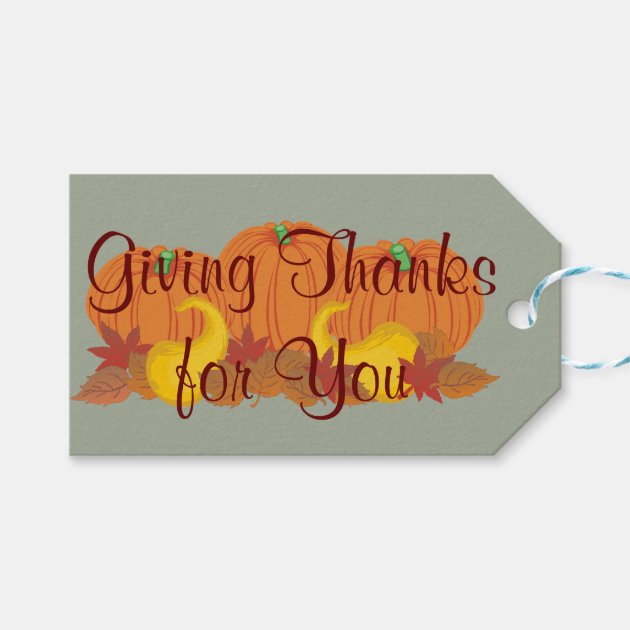 Autumn Harvest Thanksgiving Gift Tags
