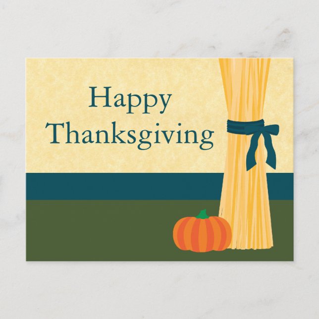 Autumn Harvest Thanksgiving Postcard (Front)