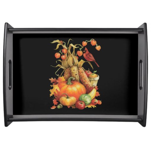 Autumn Harvest Thanksgiving Serving Tray Zazzle