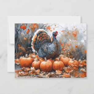 Autumn Harvest Turkey Postcard