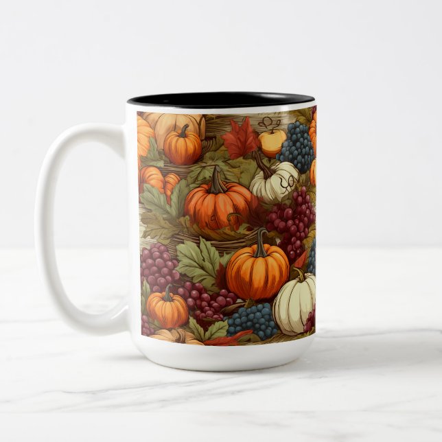 Autumn Harvest Two-Tone Coffee Mug (Left)