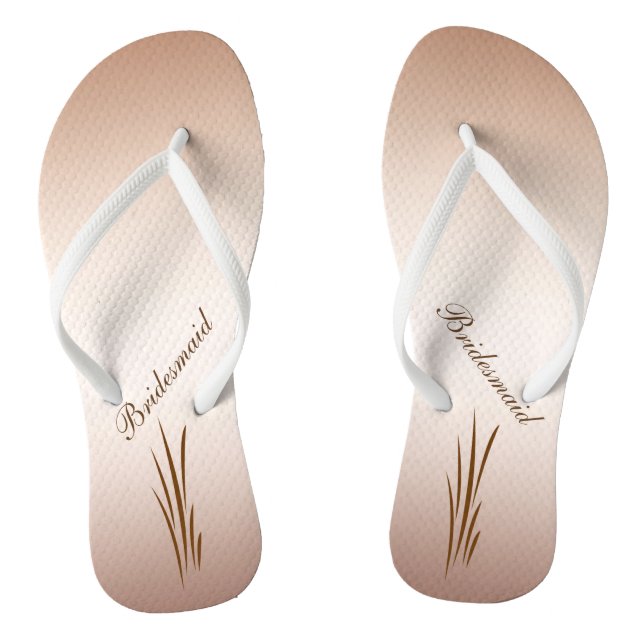 Autumn Harvest Wedding Bridesmaid Flip Flops (Footbed)