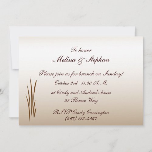 Autumn Harvest Wedding Brunch Invite