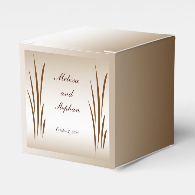 Autumn Harvest Wedding Favor Boxes (Front Side)