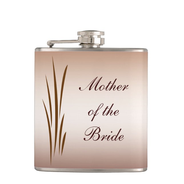 Autumn Harvest Wedding Mother of the Bride Hip Flask (Front)