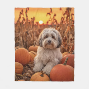 Autumn Havanese – Cozy & Affectionate Fleece Blanket