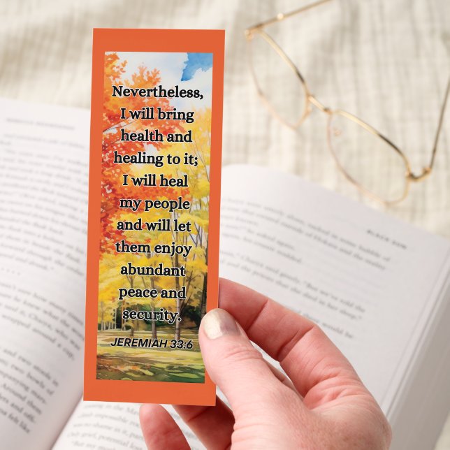 Autumn Healing/Bible Verses Bookmarks (Hand)