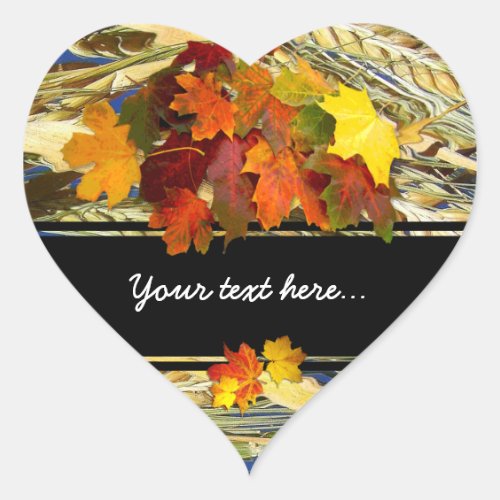 Autumn   Heart Sticker