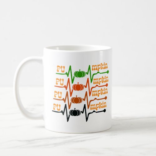 Autumn Heartbeat Fall Autumn Pumpkin  Coffee Mug