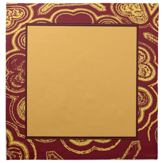 'Autumn Hearts' Napkins (Front)