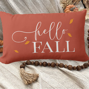 Autumn Hello Fall Lumbar Pillow