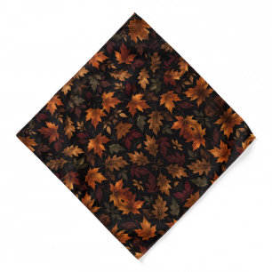 Autumn Heritage Leaves Luxury Fall Pocket Square Bandana
