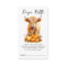 Autumn Highland Cow Cute Baby Shower Diaper Raffle